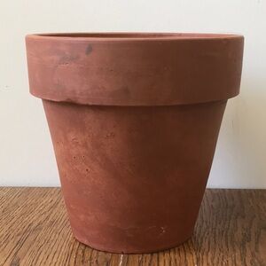 Vintage 6 1/2” tall Terra Cotta Clay Pot